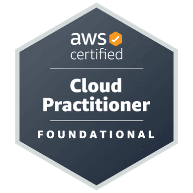 Badge for AWS Certified Cloud Practitioner Foundational