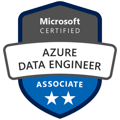 Badge for Microsoft Certified: Azure Data Engineer Associate